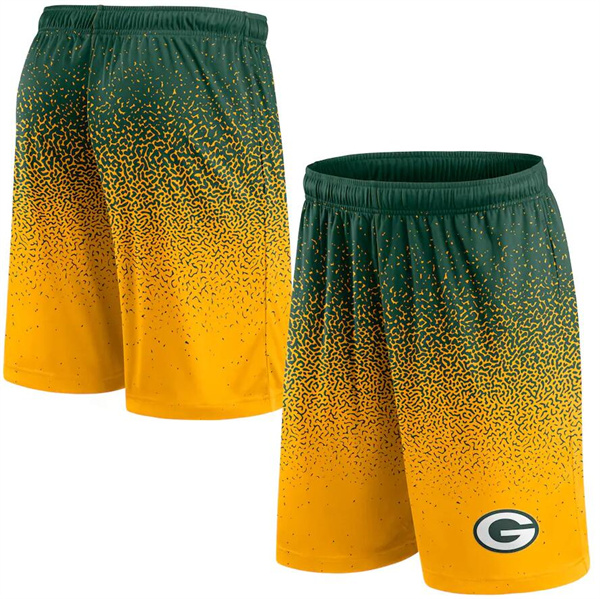 Men's Green Bay Packers Green/Gold Ombre Shorts Men's Green Bay Packers Green/Gold Ombre Shorts